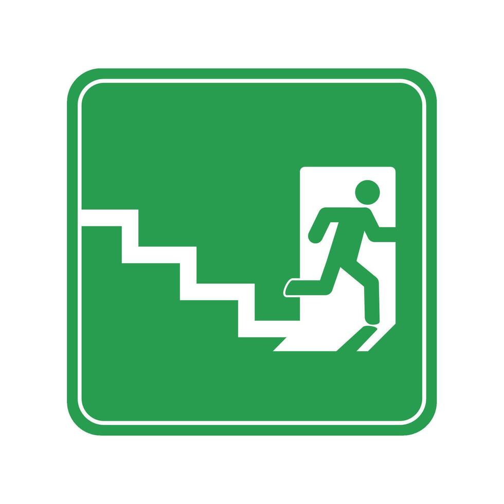 emergency signal of emergency exit isolated vector