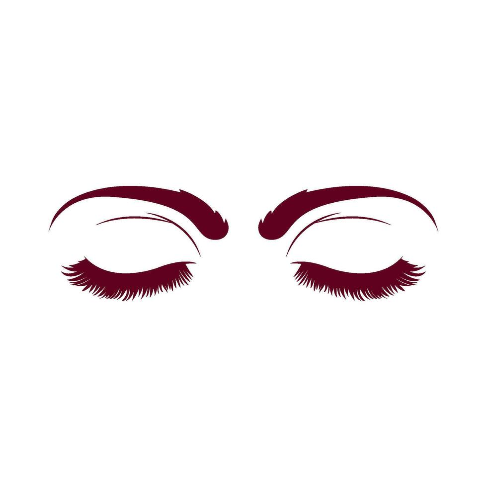 A close up of a pair of long black eyelashes with a white background vector