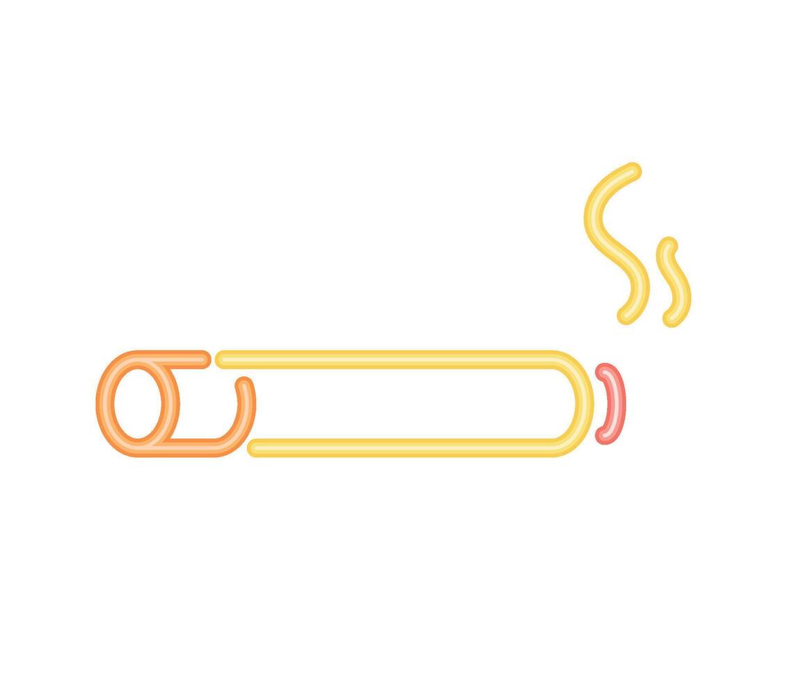 neon cigarette sign isolated vector