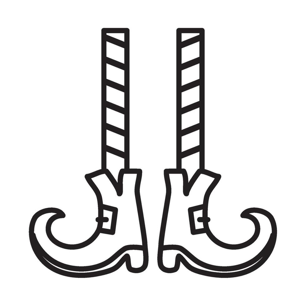 elf boots icon vector