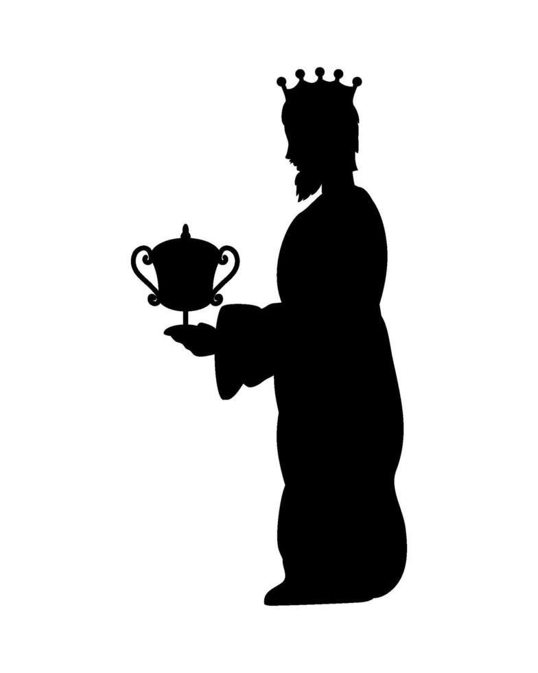 wise man silhouette icon design vector