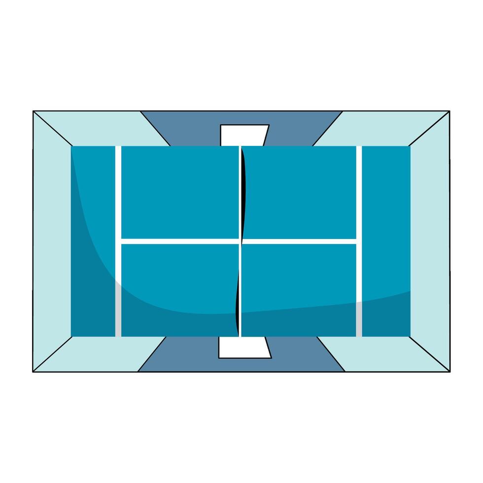padel court artificial grass illustration isolated vector