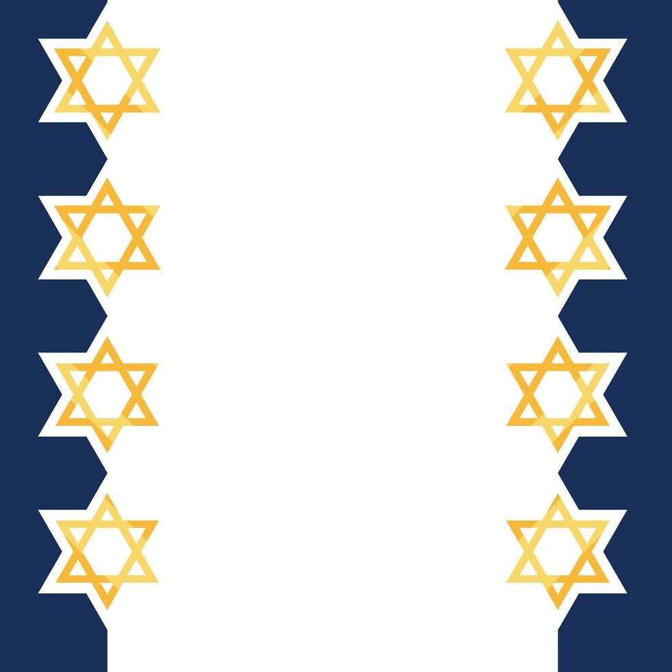 hanukkah frame with davis stars isolated vector