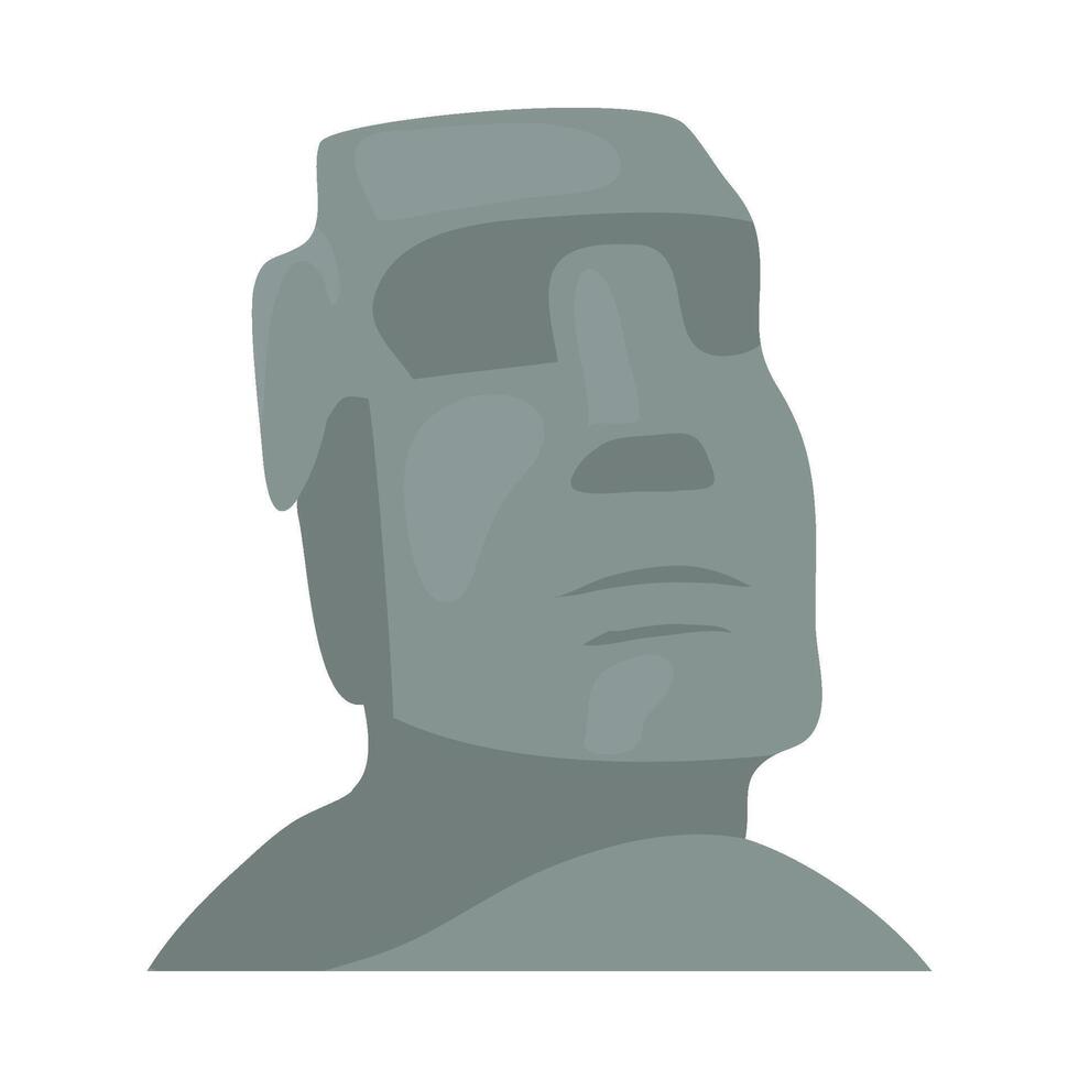 moai statue design from chile isolated vector