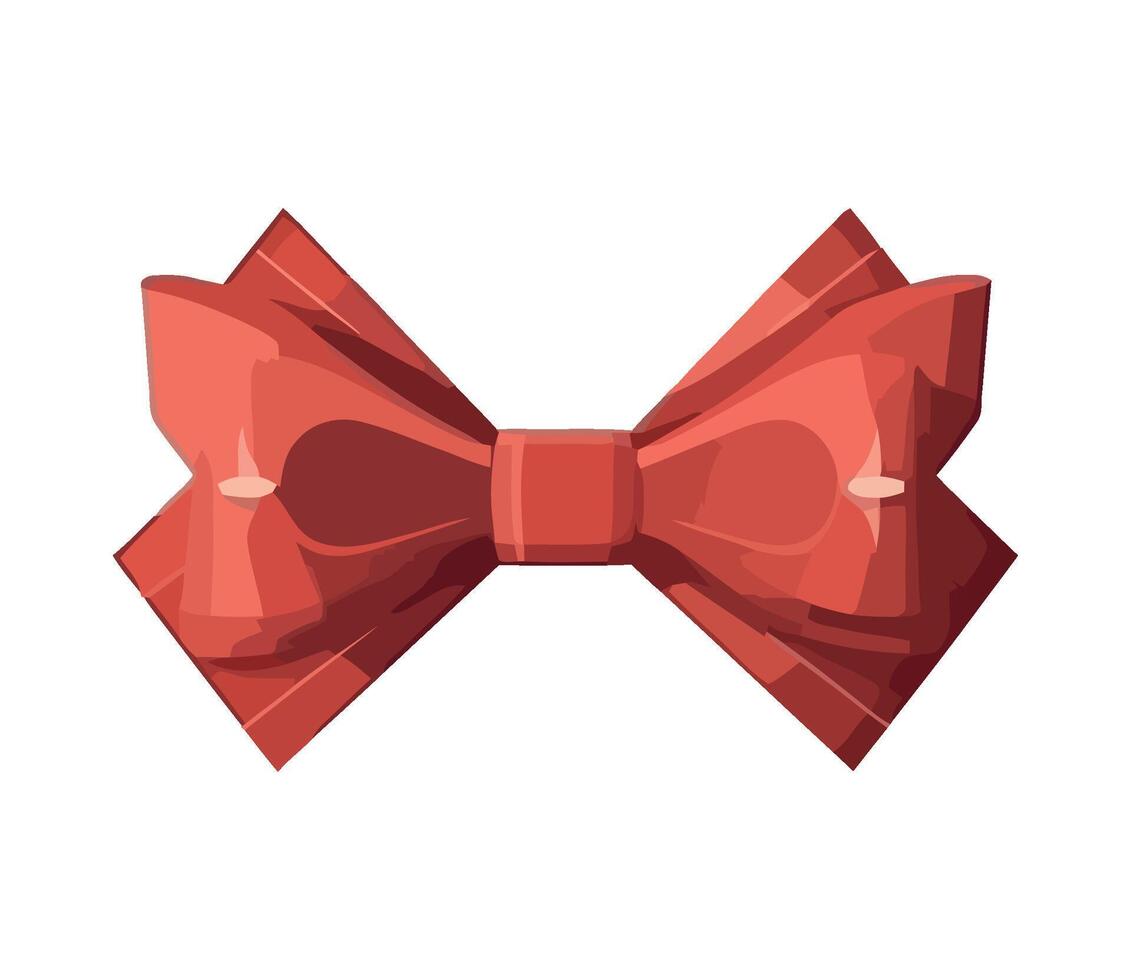 Tied knot of bow tie symbolizes elegance icon isolated vector