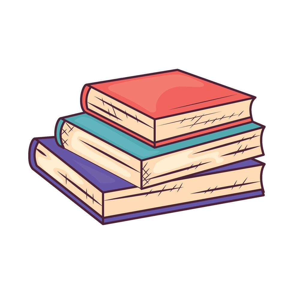 poetry books stack isolated design vector
