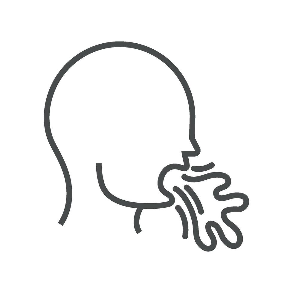 anorexia icon of vomit isolated vector