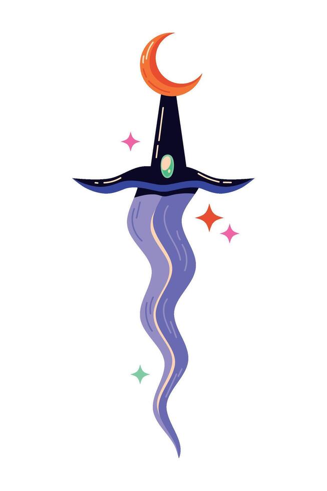 esoteric dagger magic icon isolated vector