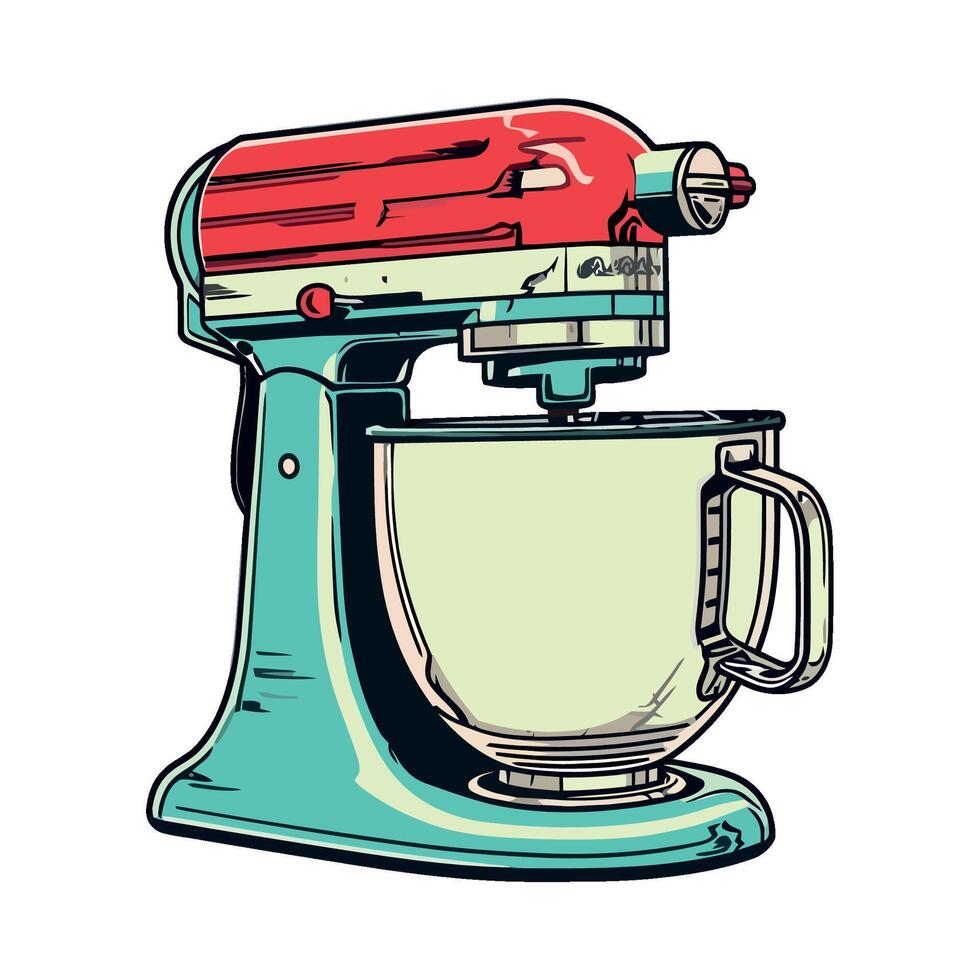 kitchen appliance mixer icon design vector