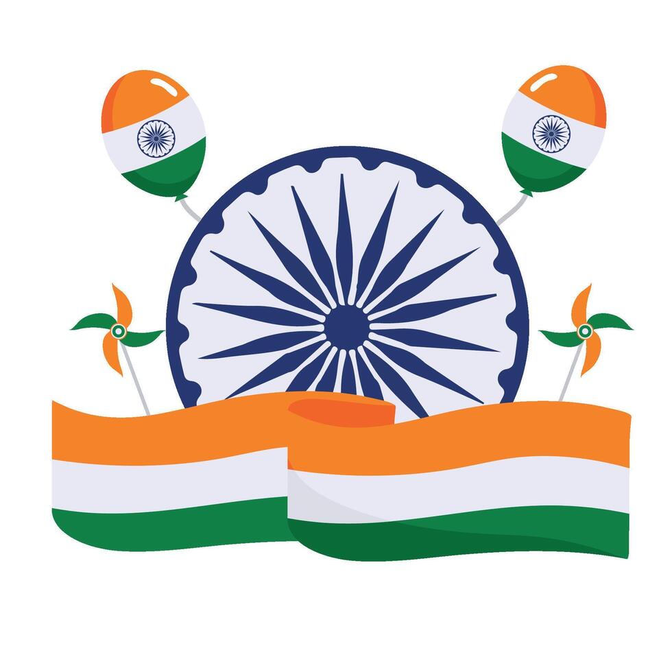 india republic day decoration isolated vector