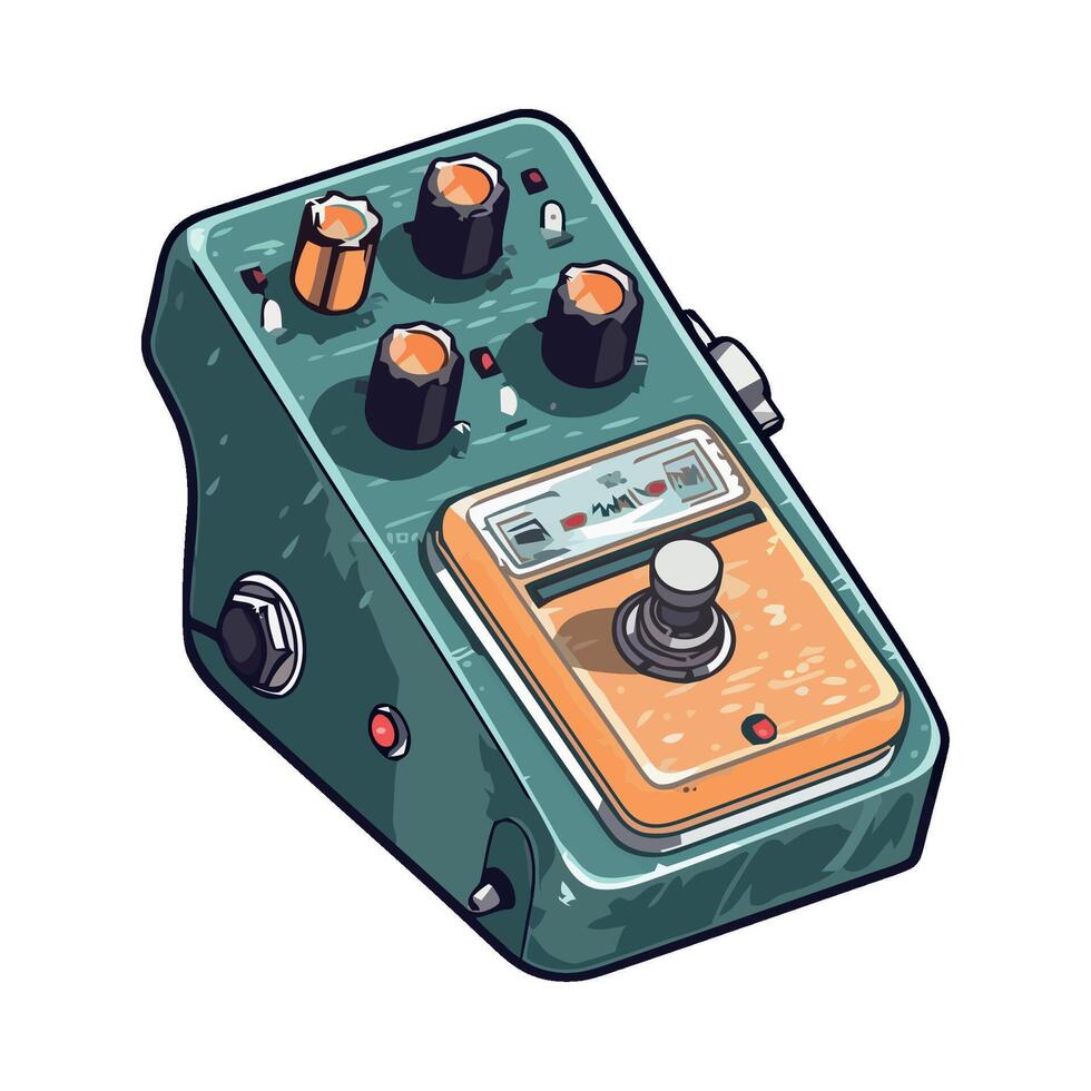 Old fashioned radio knob turns on electricity icon isolated vector