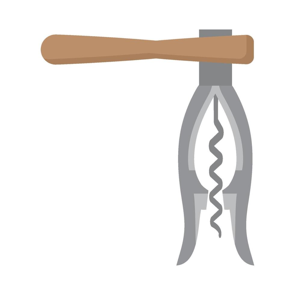 corkscrew wooden illustration vector