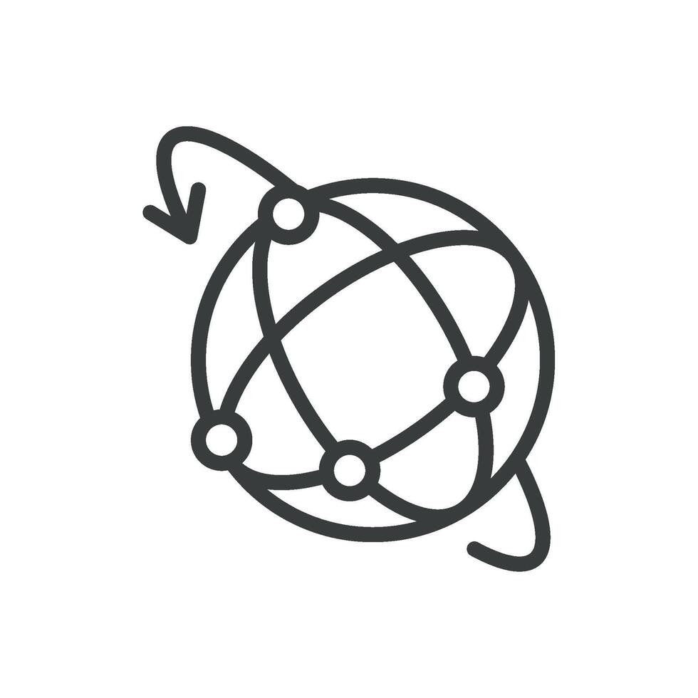 virtual reality sphere isolated icon vector