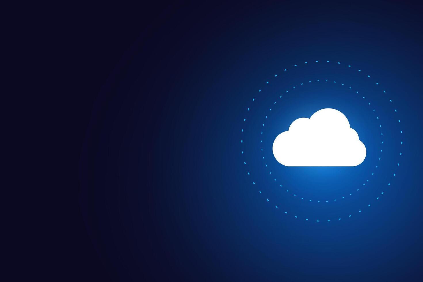Modern cloud technology futuristic, online storage, work from home vector
