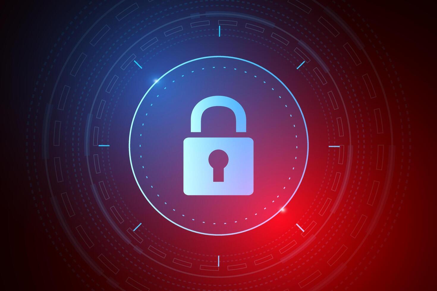 Cyber security technology concept , Shield With Keyhole icon , personal data vector