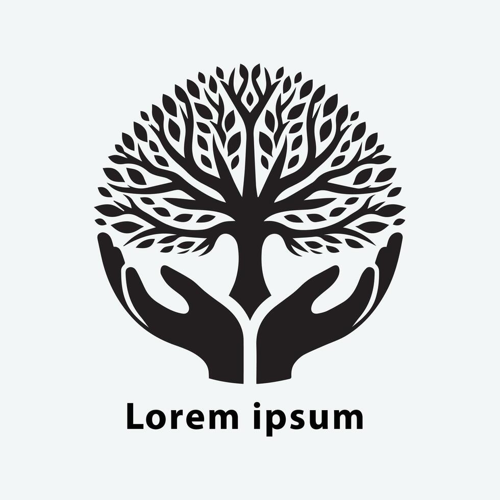 Tree of life logo design vector