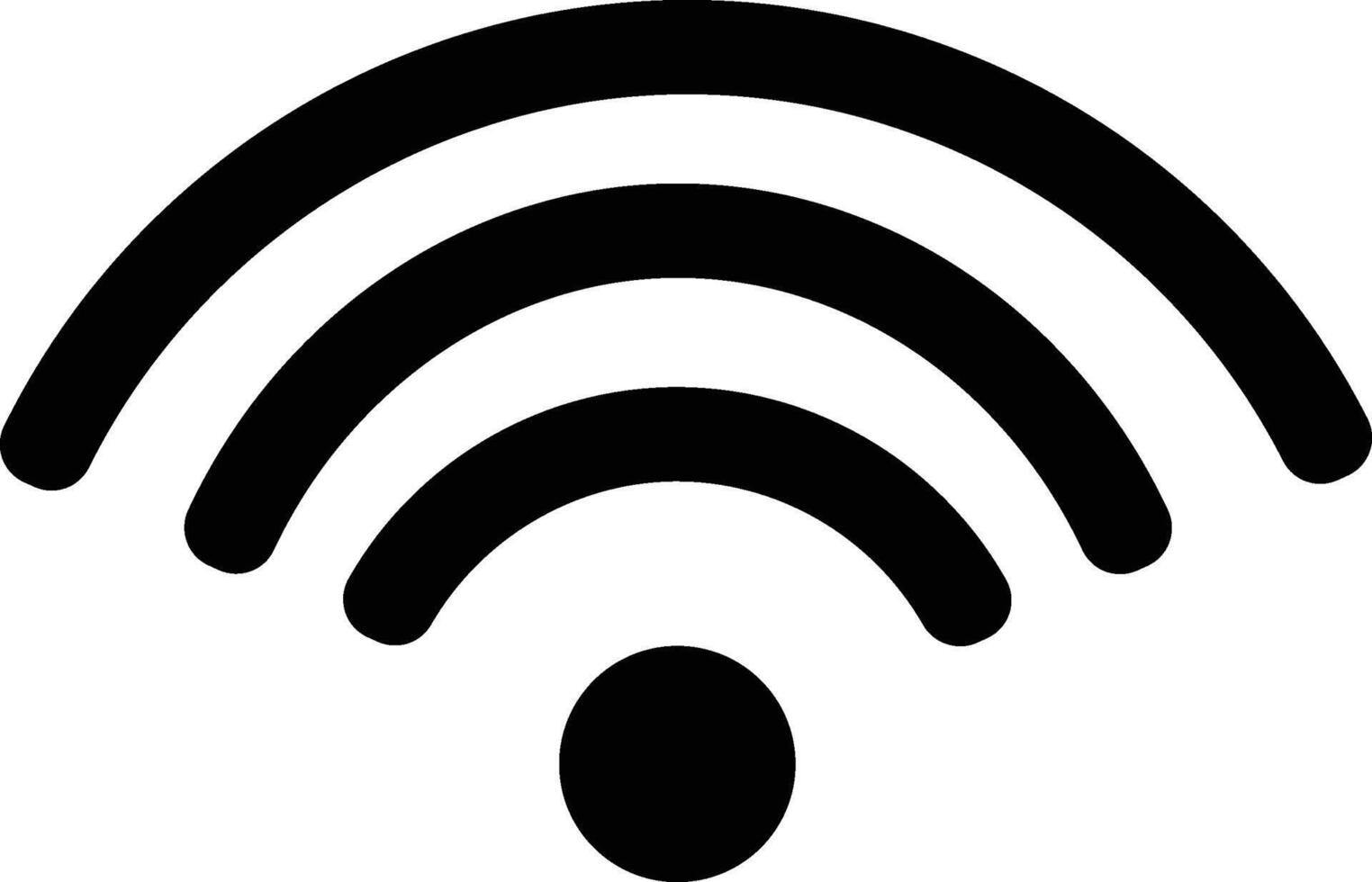 A black and white wi-fi logo vector