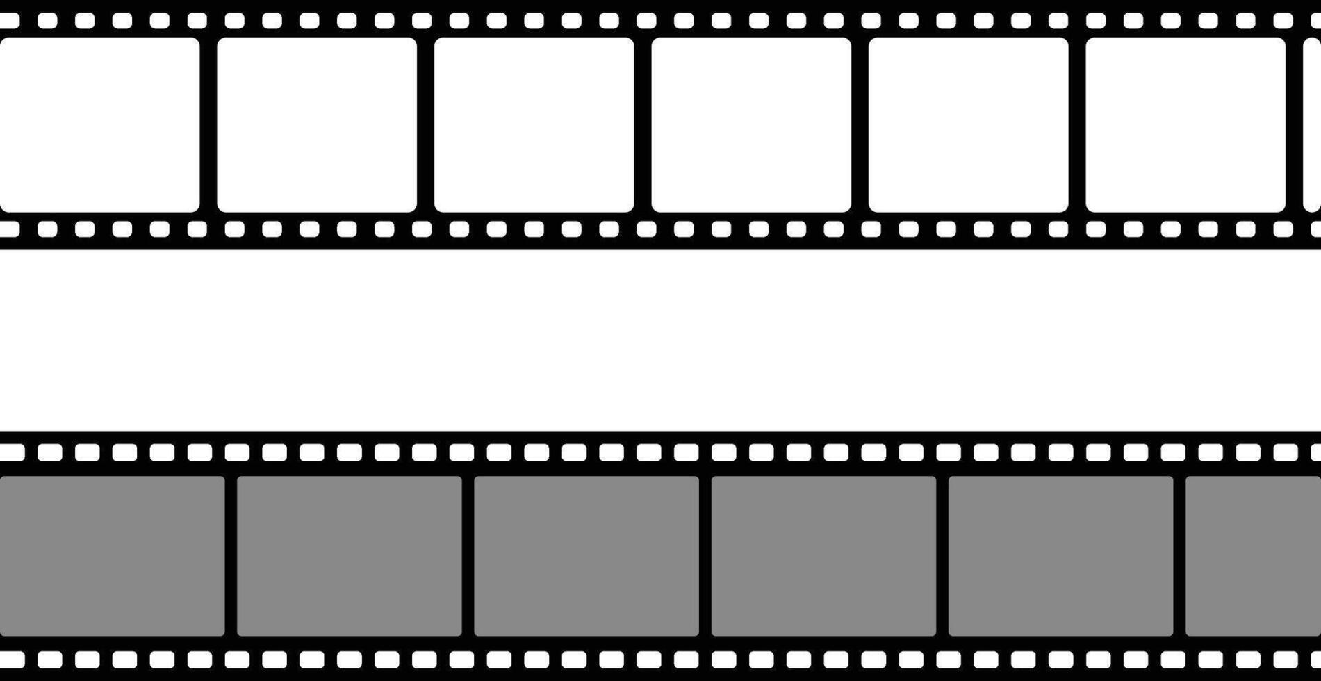 Set of film strip illustrations vector