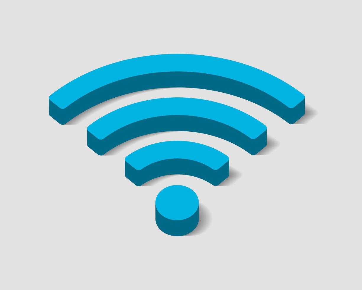 Free wi fi icon. Connection zone wifi symbol. Radio waves signal. vector