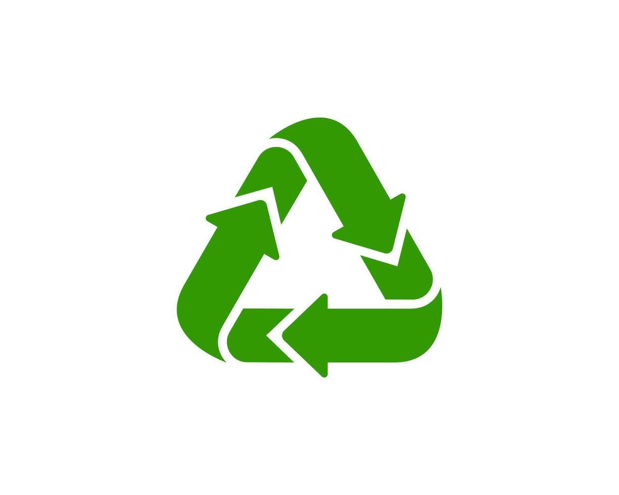 Recycling icon of arrows triangle. Eco friendly recycle symbol. environment mark vector