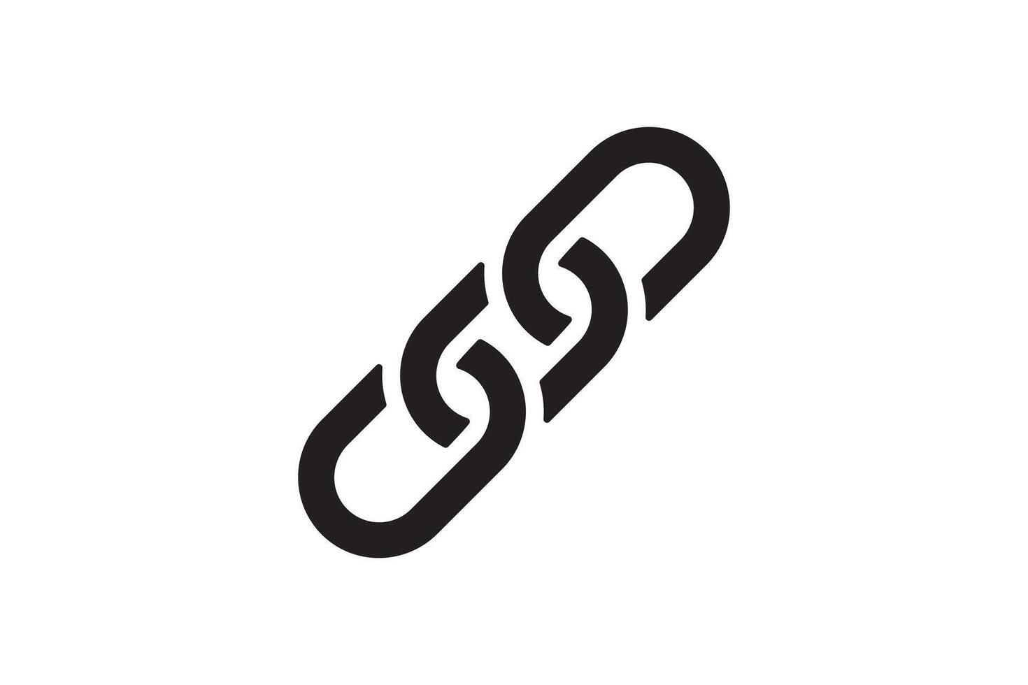 Chain link icon. Connection sign illustration. Linked interface design. vector