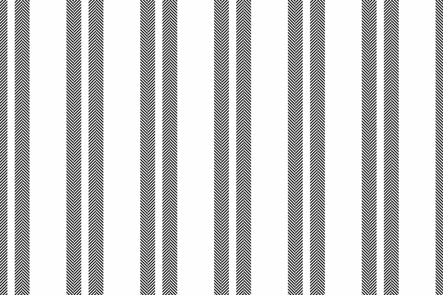 Aditable textile pattern stripe, rectangle vertical seamless background. Ncratched fabric lines texture in white and black colors. vector