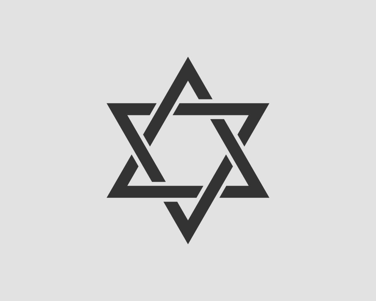 Jewish Star of David icon. six pointed stars symbol. vector