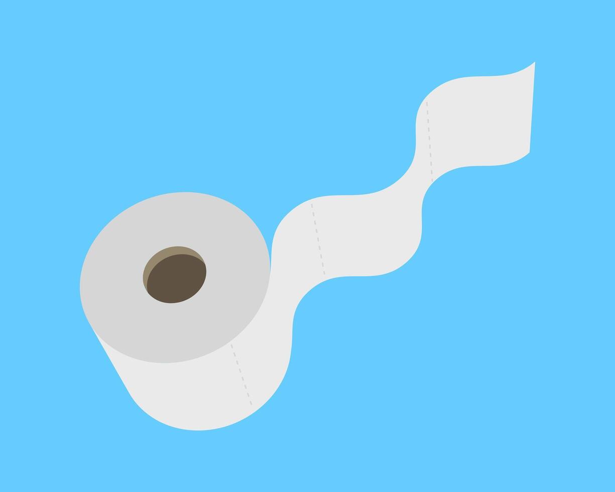 Toilet paper roll or tube icon design, template for wc. Bathroom hygiene icons, kitchen cleaning towel. Blank soft scroll product. vector