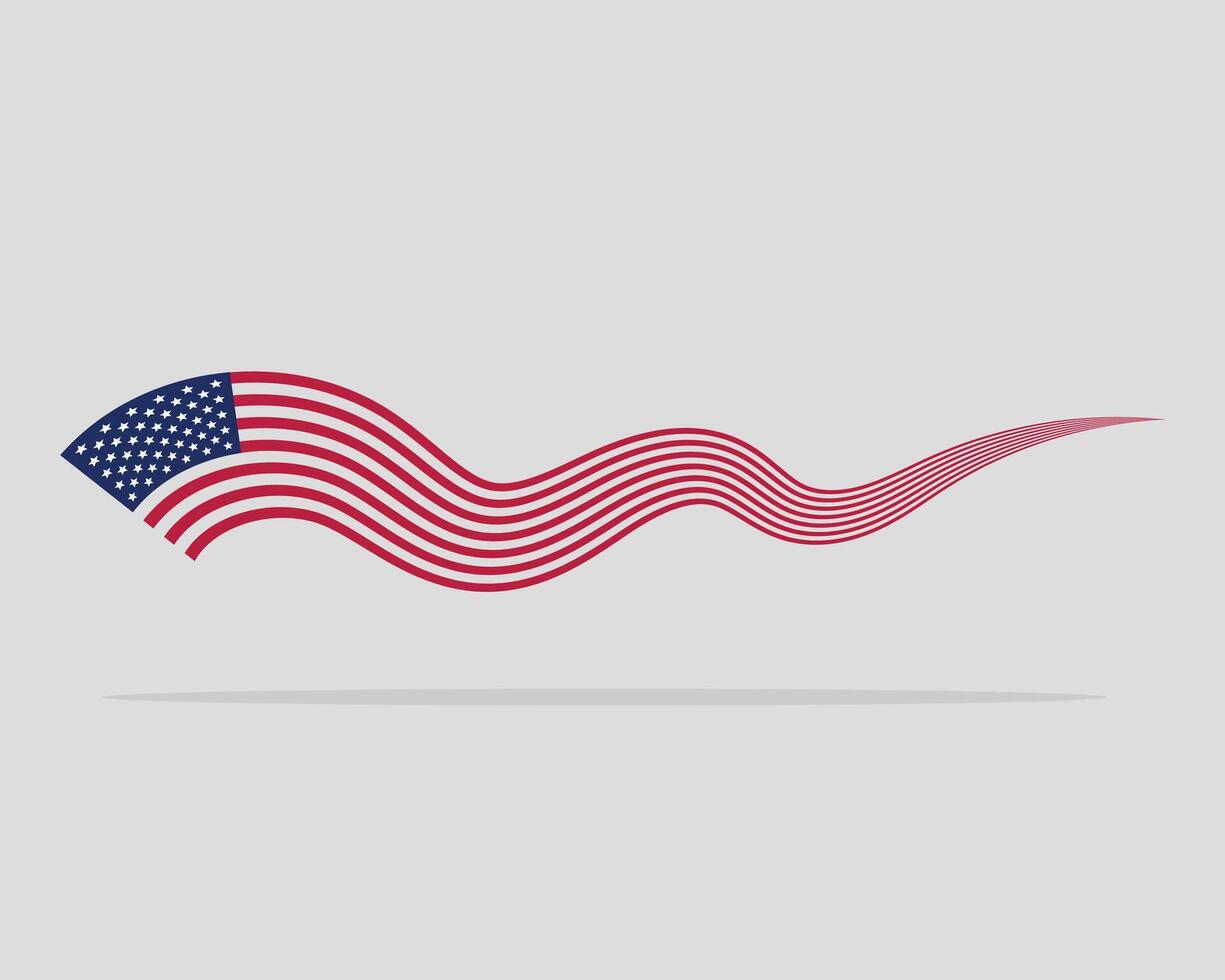 USA flag . Modern style United States of America symbol. American banner design element vector