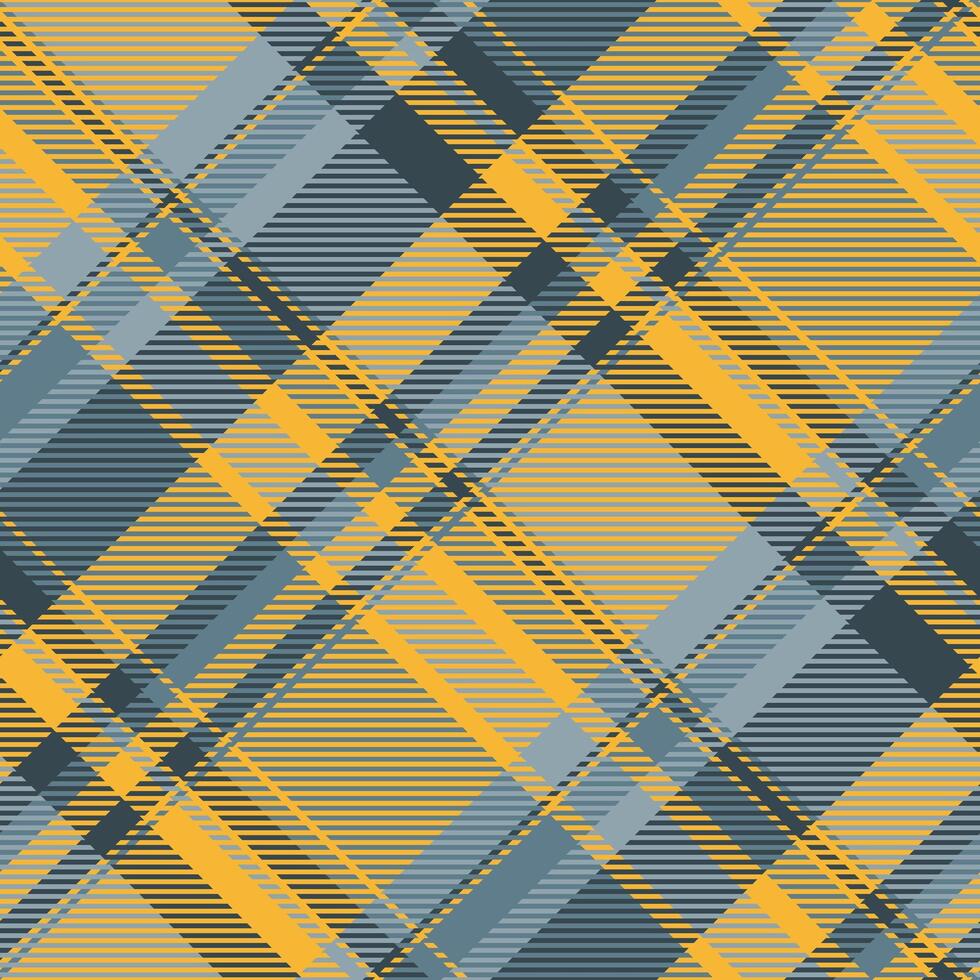 Woven texture background textile, gorgeous pattern check seamless. Baby tartan fabric plaid in cyan and amber colors. vector