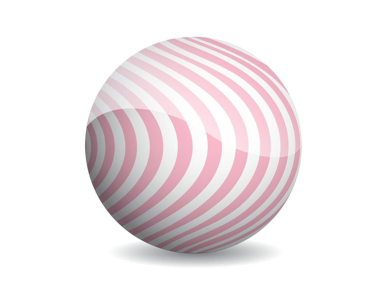 3D ball abstract illustration. Pattern sphere modern design. Round shape globe on white background. vector