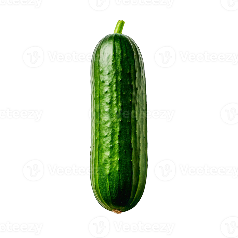 A cucumber is shown on a transperant background png
