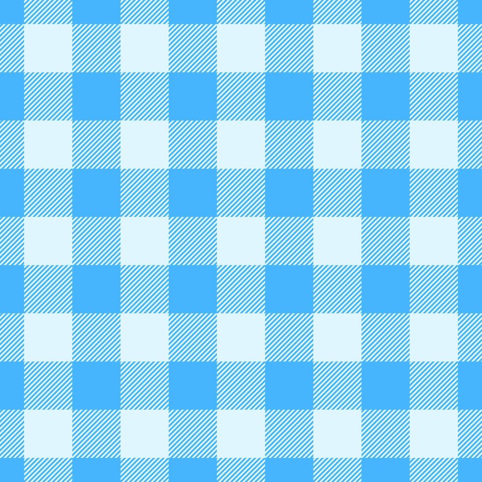 Knit fabric texture textile, basic tartan pattern background. Repeatable patterns seamless plaid check in cyan and light colors. vector