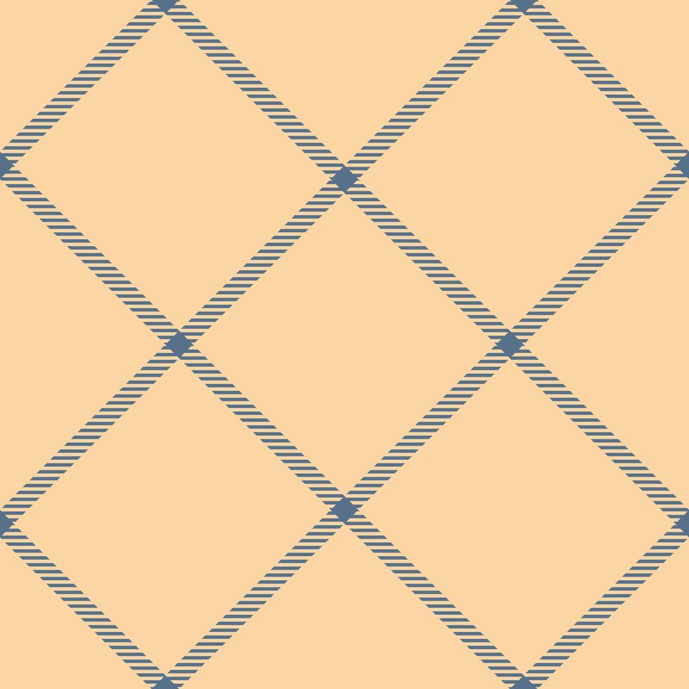 Countryside plaid tartan texture, list pattern seamless background. Dining fabric textile check in orange and cyan colors. vector