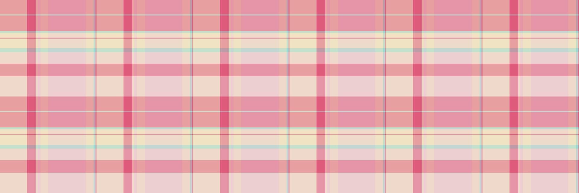 Easter fabric tartan plaid, dye background texture. Trousers pattern check seamless textile in light and red colors. vector