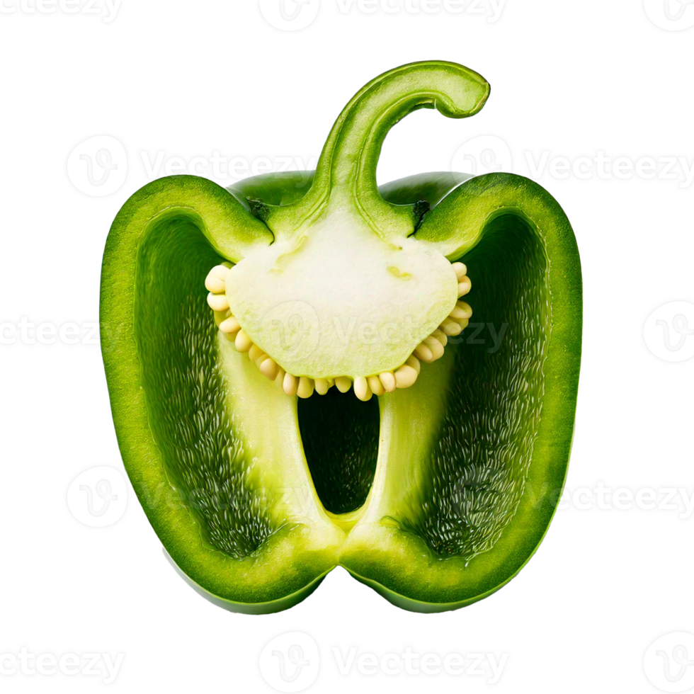 A green pepper with its mouth open png