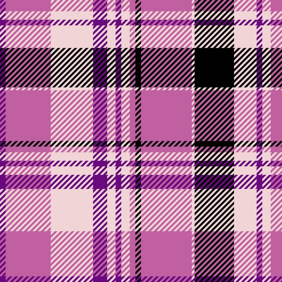 Internet fabric tartan texture, presentation plaid seamless textile. Punk pattern background check in pink and light colors. vector