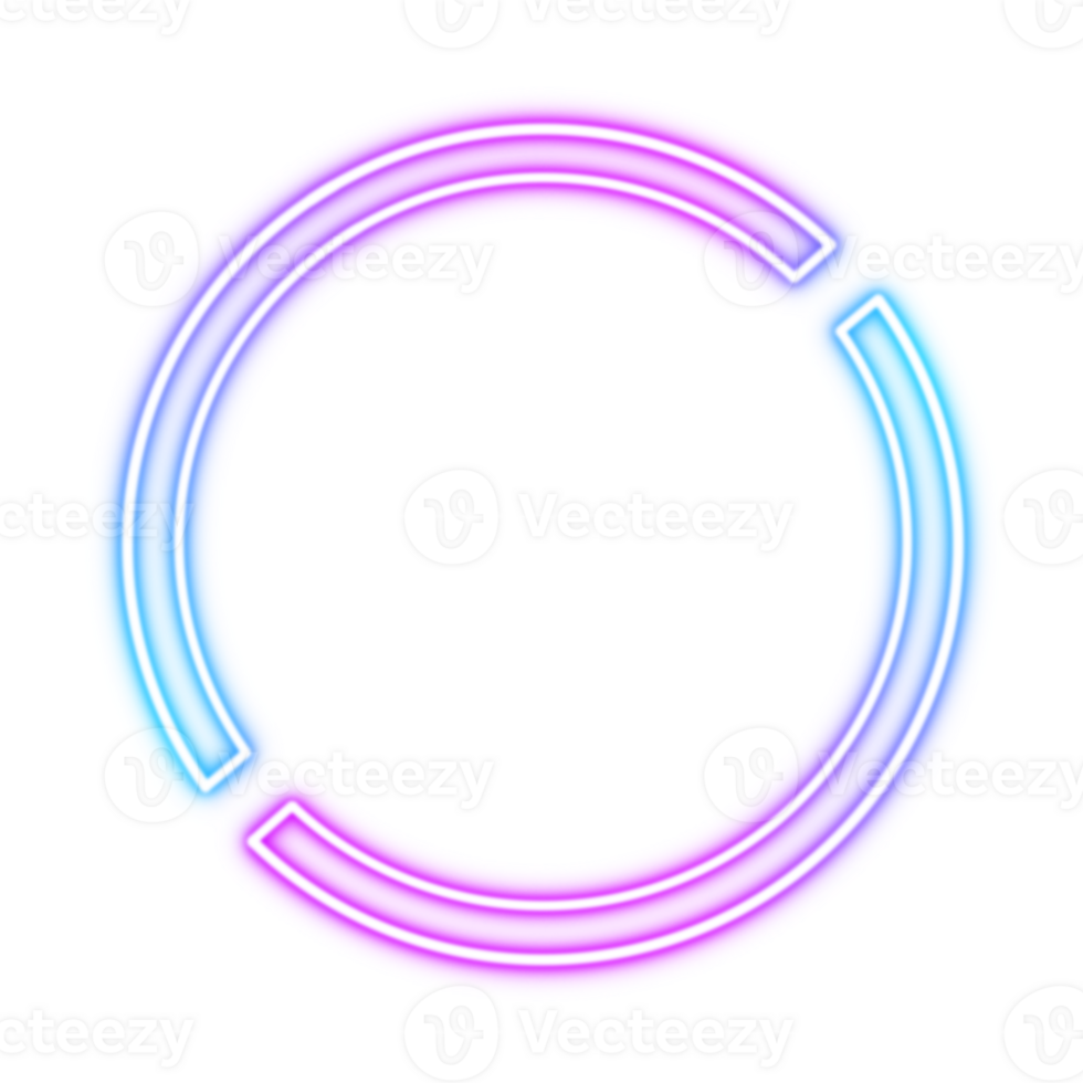 circle neon frame png