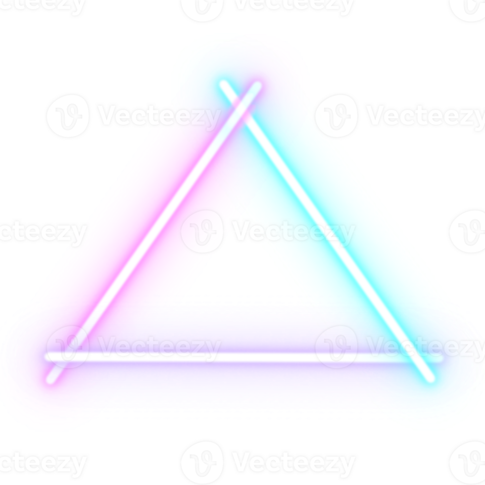triangle neon frame png