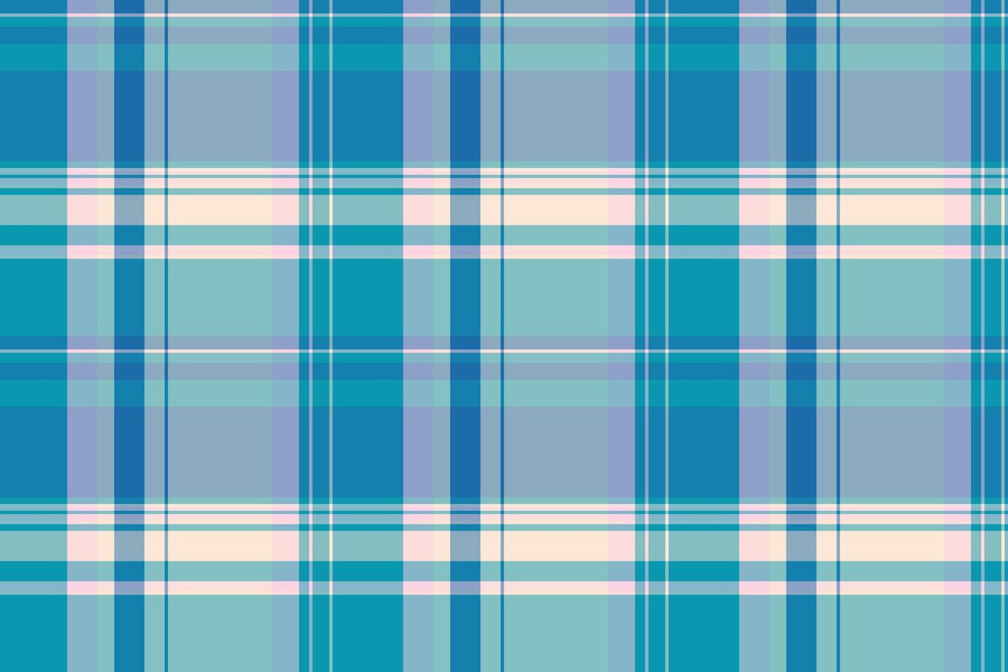 Periodic pattern plaid tartan, nobility fabric textile check. Basic background texture seamless in cyan and pastel colors. vector