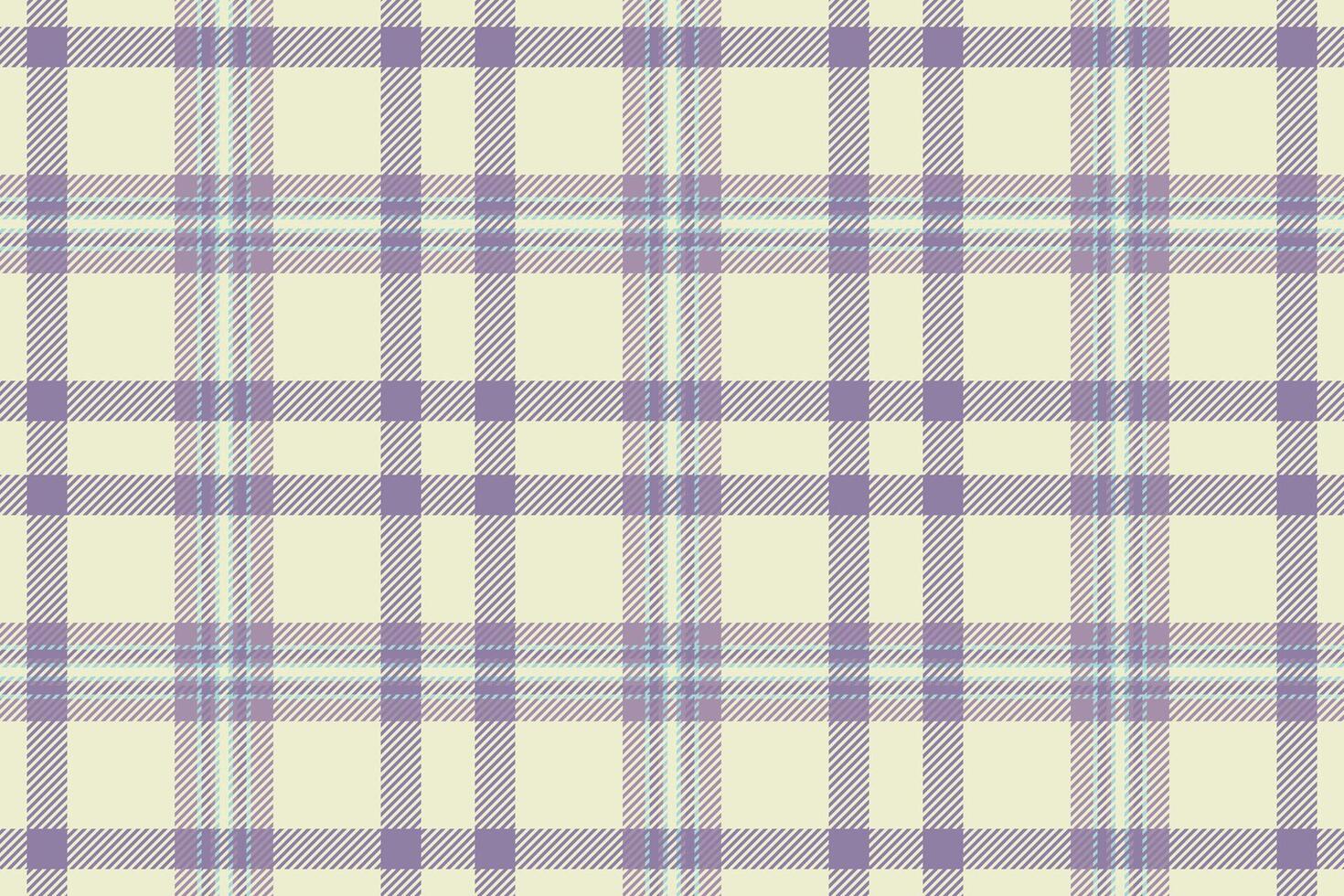 Difficult textile pattern texture, cross background check. Newborn tartan plaid seamless fabric in light and pastel colors. vector