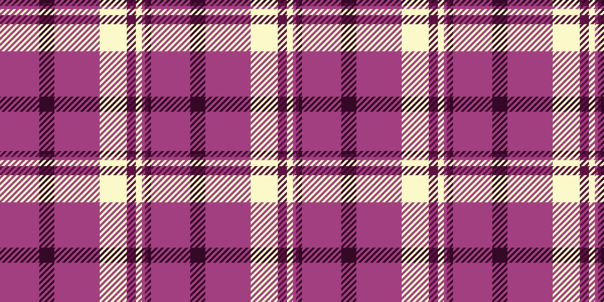 Halftone fabric textile background, knit check texture pattern. Irish plaid seamless tartan in pink and lemon chiffon colors. vector