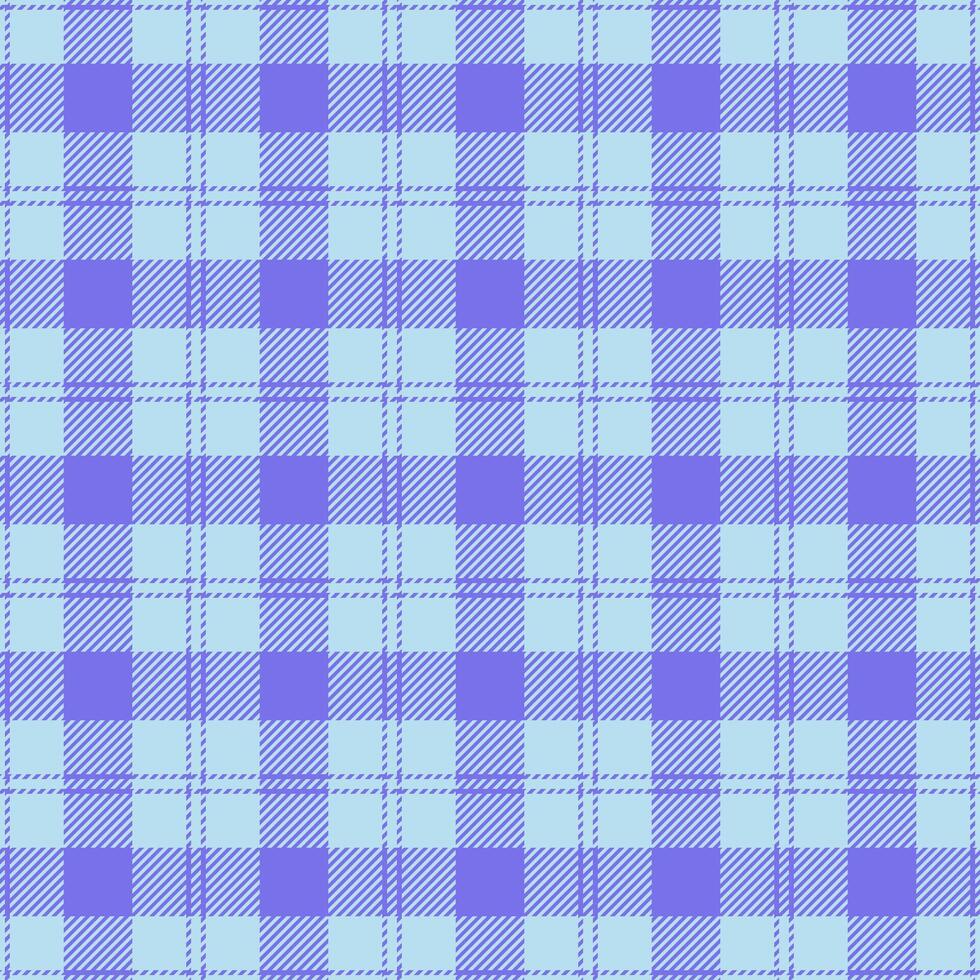 Curve textile pattern background, fibrous texture seamless check. Cover tartan plaid fabric in light and indigo colors. vector