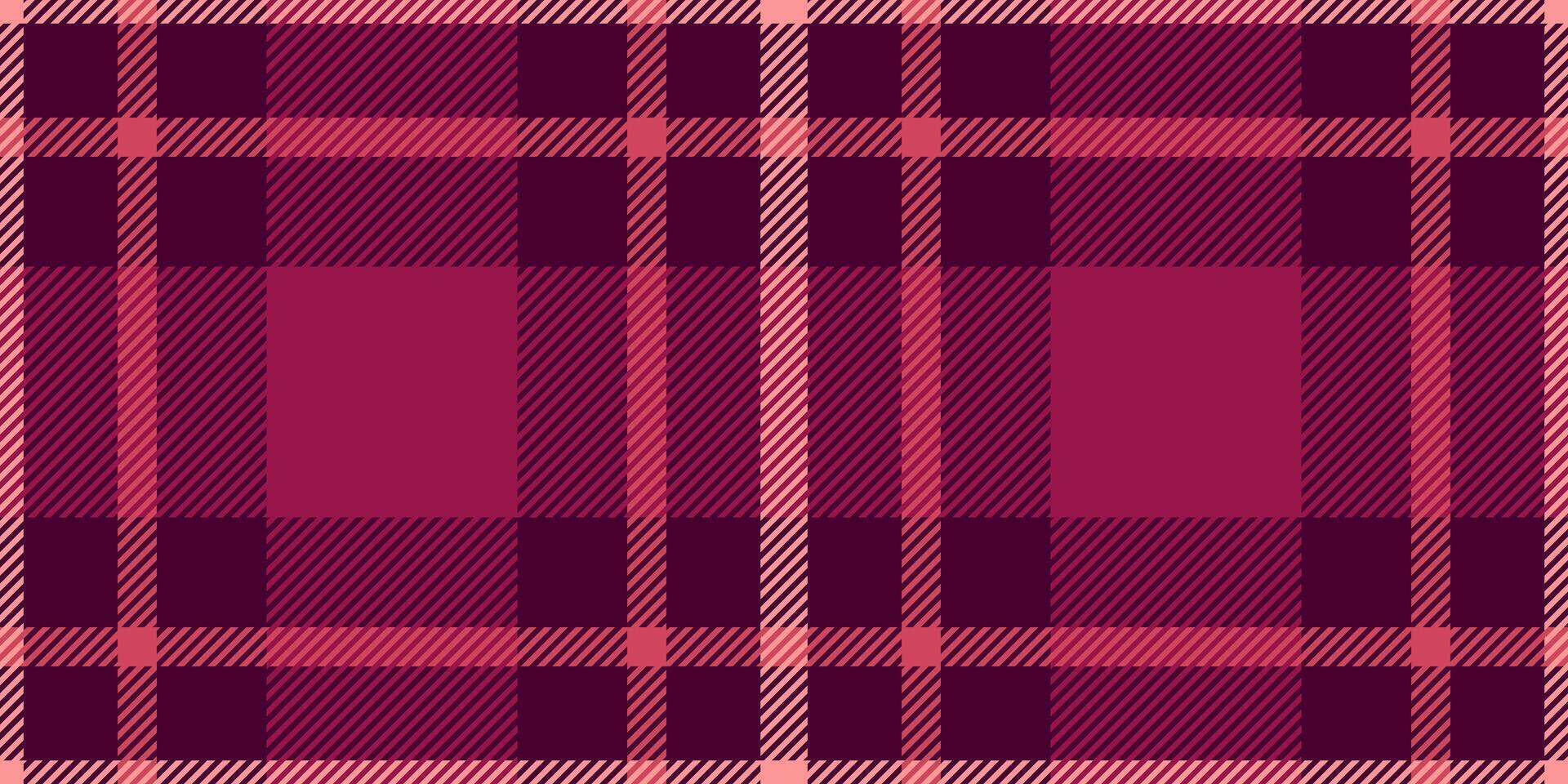 Classy seamless tartan check, style textile fabric. Shirt pattern plaid texture background in dark and pink colors. vector