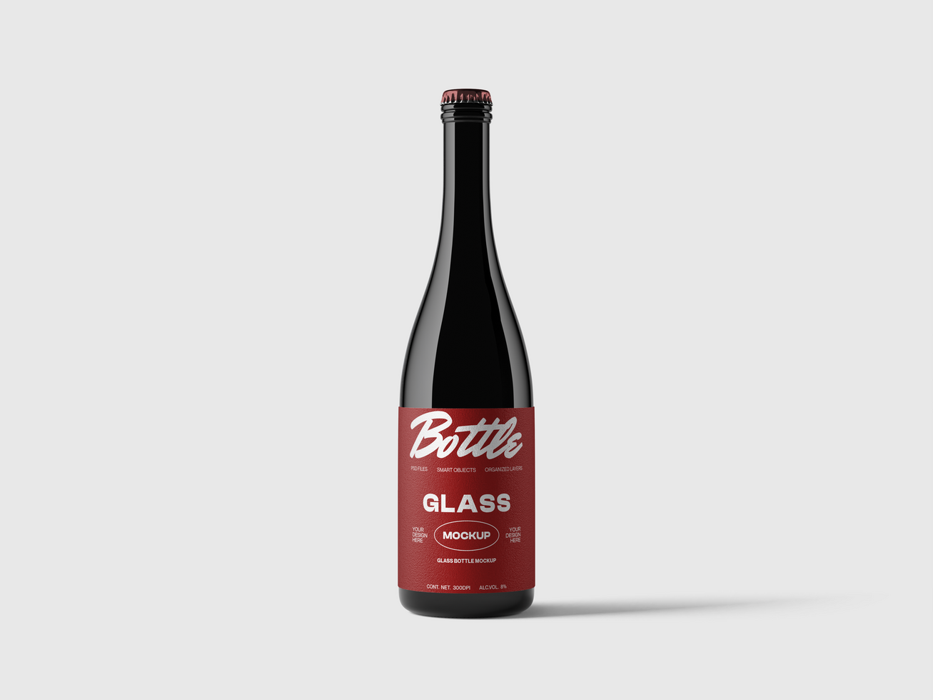 Glass Bottle Mockup psd