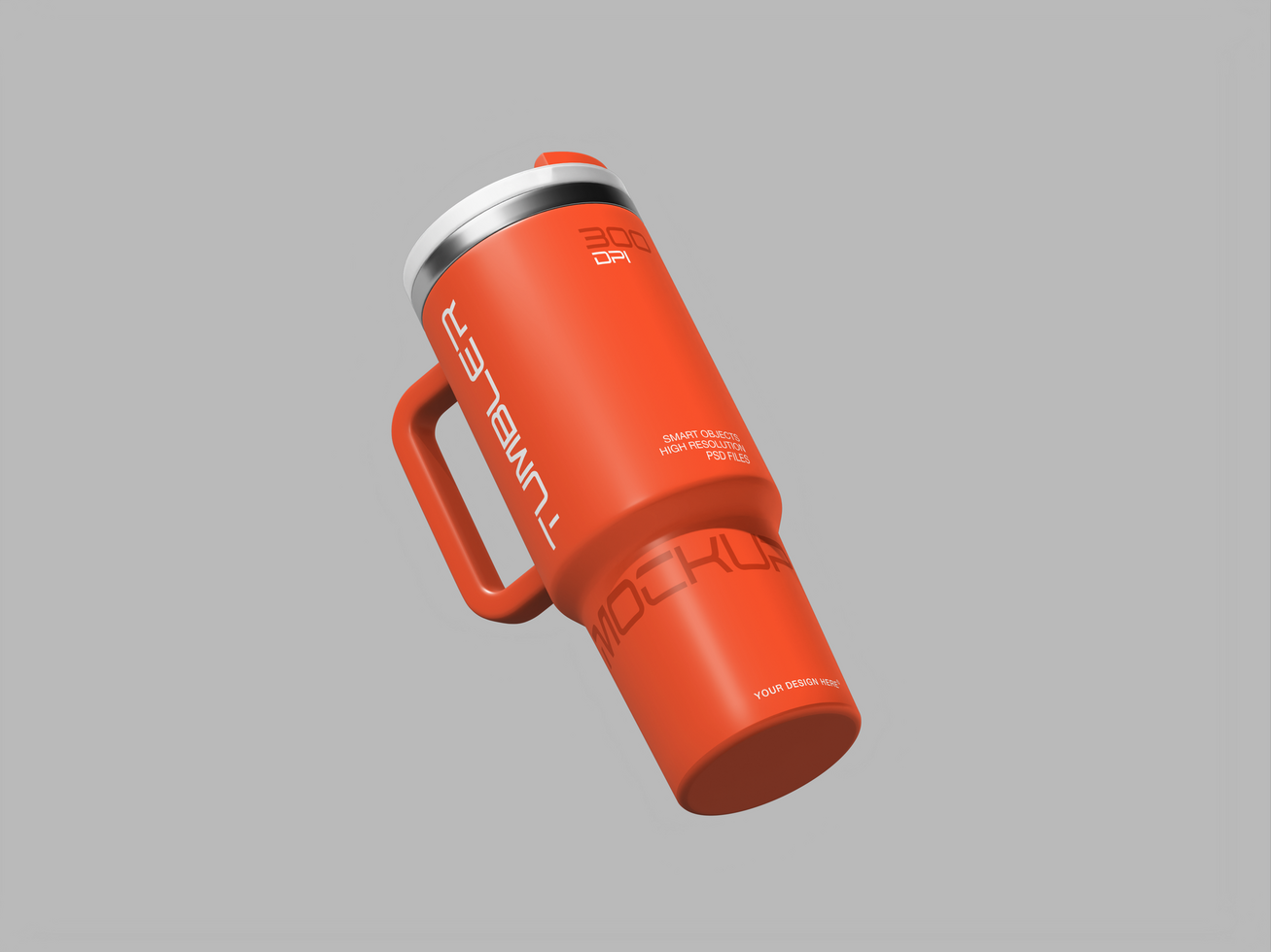 Tumbler With Handle Mockup 3D Render psd