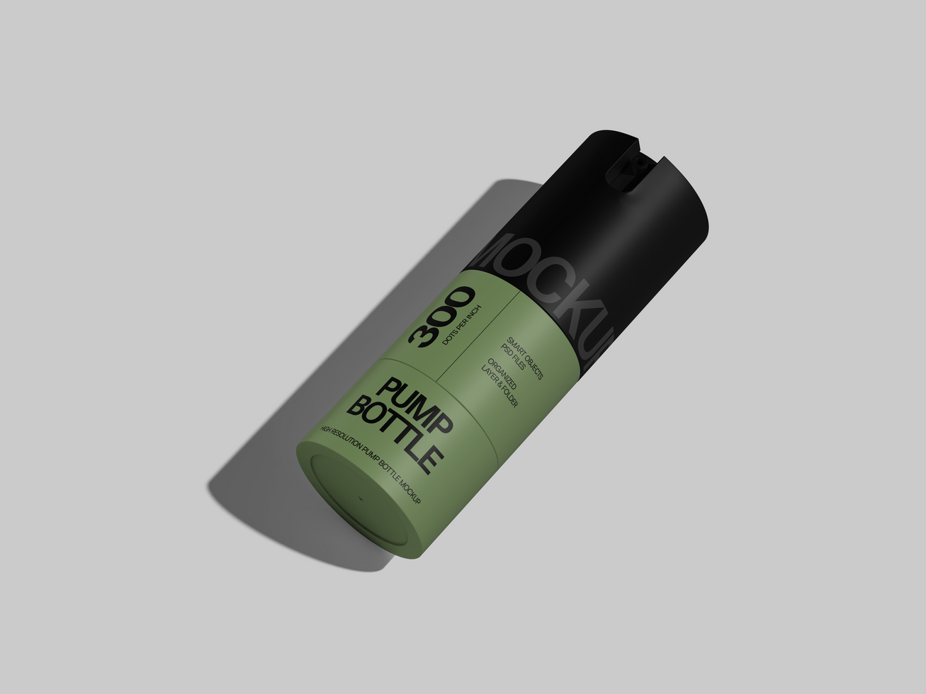 Cosmetic Pump Bottle Mockup 3D psd