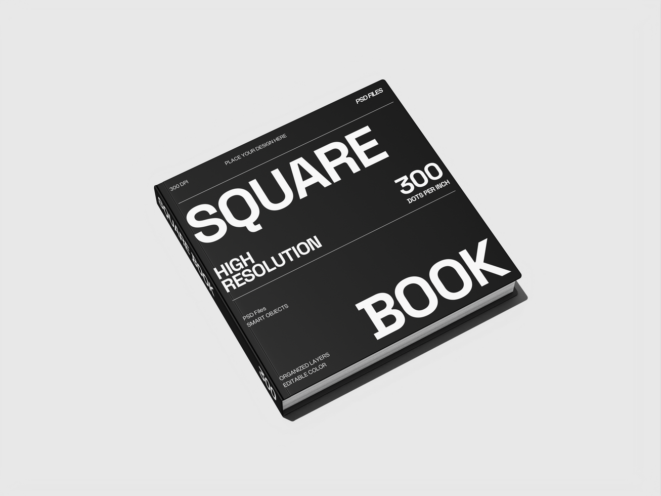 Hardcover Square Book Mockup psd