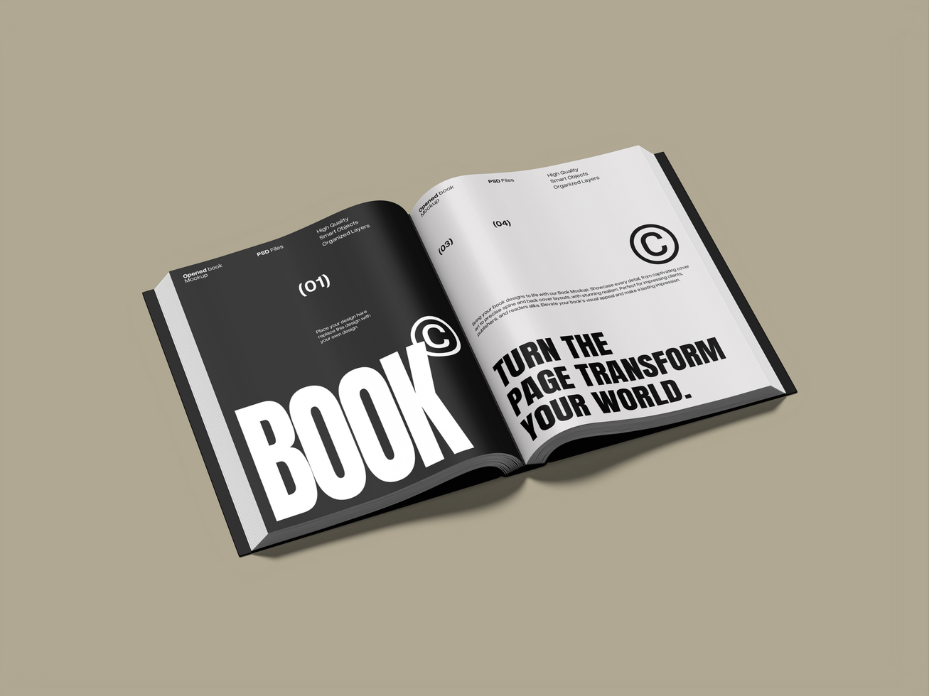 Floating Book Mockup 3D psd