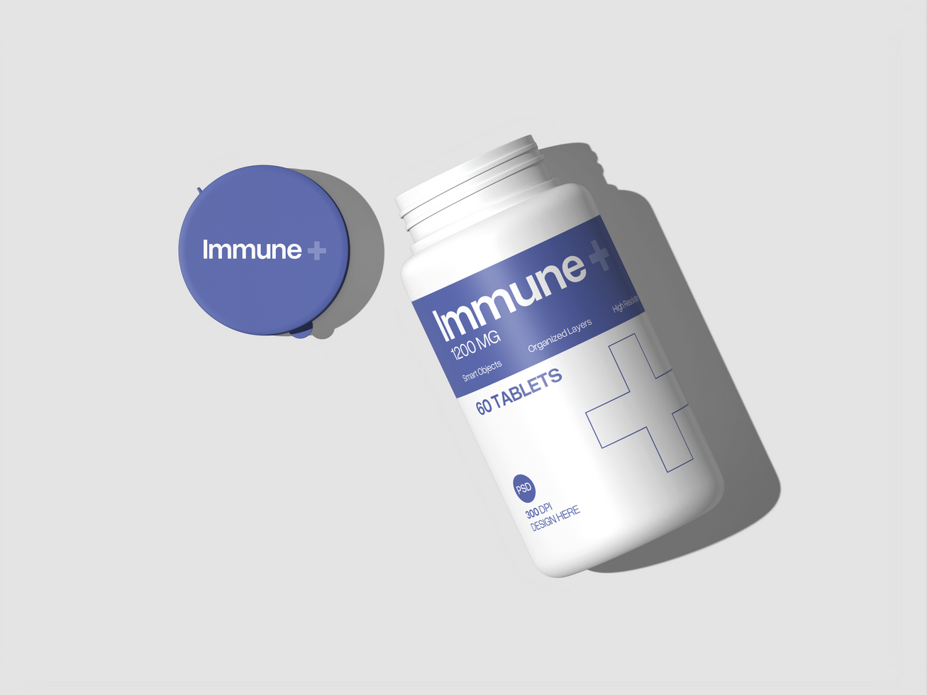 Supplement Bottle Packaging Mockup psd